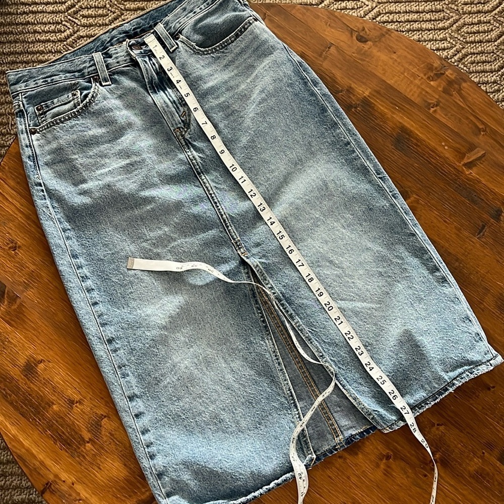 LEVI’S Denim Midi Jean Skirt - 27 - Picture 6 of 11